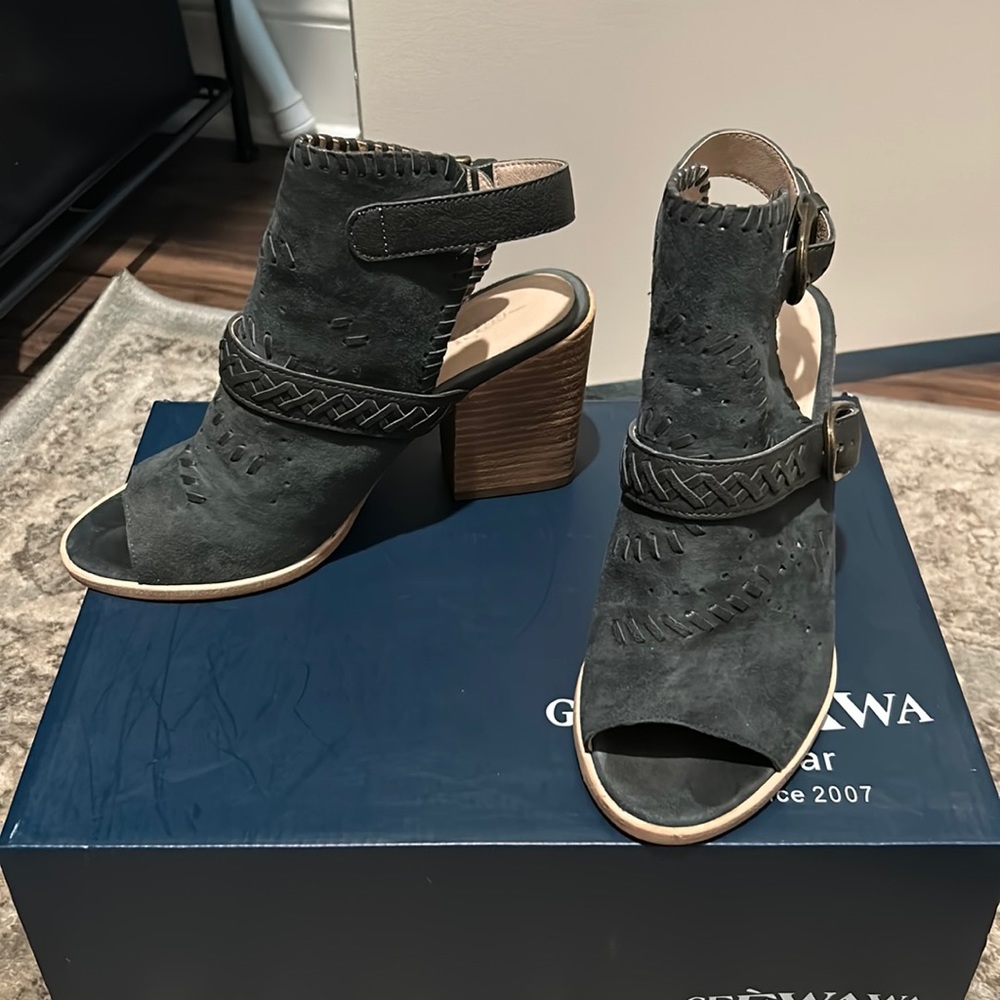 Anthropologie suede booties